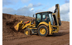 Аренда экскаватора-погрузчика Caterpillar 428F2 с гидромотолом