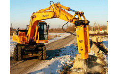 Аренда колесного экскаватора Hyundai R210W-9S с гидромолотом