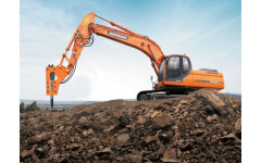 Аренда гусеничного экскаватора DOOSAN DX260LCA с гидромолотом