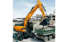 Аренда ямобура на базе колёсного экскаватора Hyundai R180W-9S