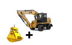 Аренда колесного экскаватора Caterpillar M315D2 с грейфером Аренда колесного экскаватора Caterpillar M315D2 с грейфером