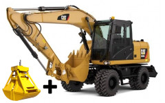 Аренда колесного экскаватора Caterpillar M317D2 с грейфером