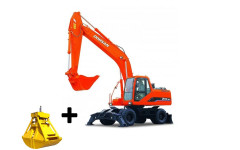 Аренда колесного экскаватора DOOSAN S210W-V с грейфером