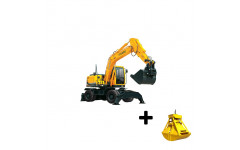 Аренда колесного экскаватора Hyundai R140W-9S с грейфером