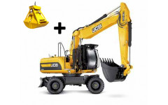Аренда колесного экскаватора JCB JS145W с грейфером Аренда колесного экскаватора JCB JS145W с грейфером