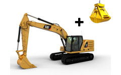 Аренда гусеничного экскаватора Caterpillar 320 с грейфером