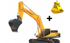 Аренда гусеничного экскаватора Hyundai R480LC-9S с грейфером