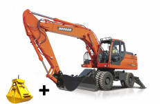 Аренда колесного экскаватора DOOSAN DX190W с грейфером