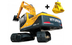 Аренда гусеничного экскаватора Hyundai R220LC-9S с грейфером
