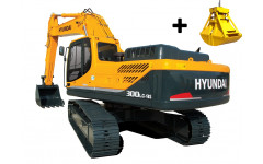 Аренда гусеничного экскаватора Hyundai R300LC-9S с грейфером